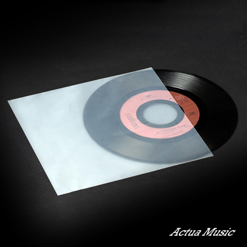 ACTUA MUSIC - Protection Disques Vinyles - Sous-pochette - 100 Sous- pochettes antistatiques pour disque 45T / EP